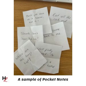 comedy improv pocket note